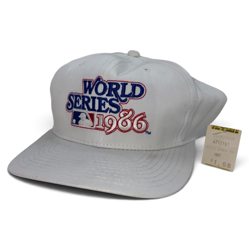 Vintage 1986 World Series MLB Hat Sports Specialties Snapback White Green NWT